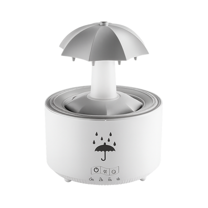 Yussentials™ Raindrop Aura Humidifier—Creative Aromatherapy Raindrop Humidifier with Rotating Umbrella Design