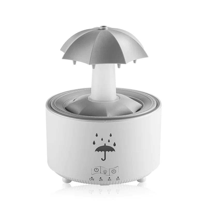 Yussentials™ Raindrop Aura Humidifier—Creative Aromatherapy Raindrop Humidifier with Rotating Umbrella Design
