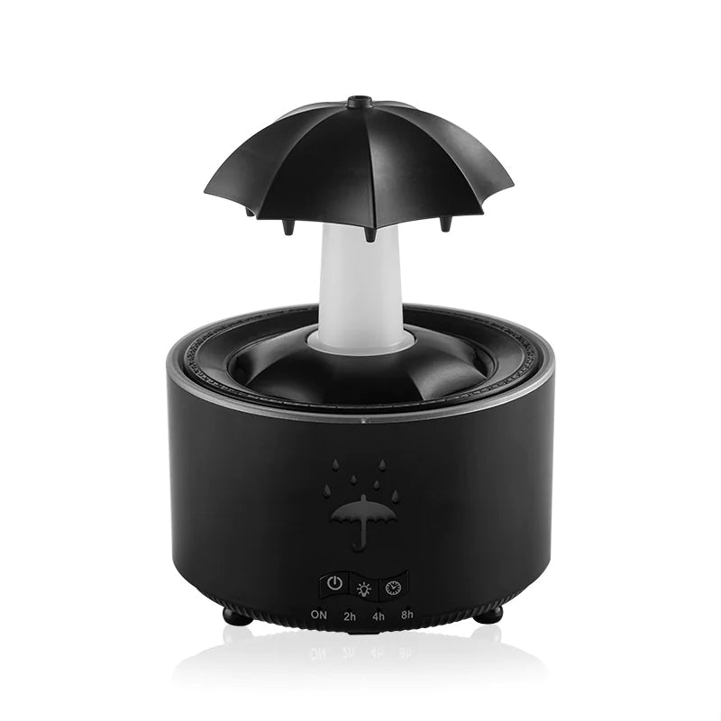 Yussentials™ Raindrop Aura Humidifier—Creative Aromatherapy Raindrop Humidifier with Rotating Umbrella Design